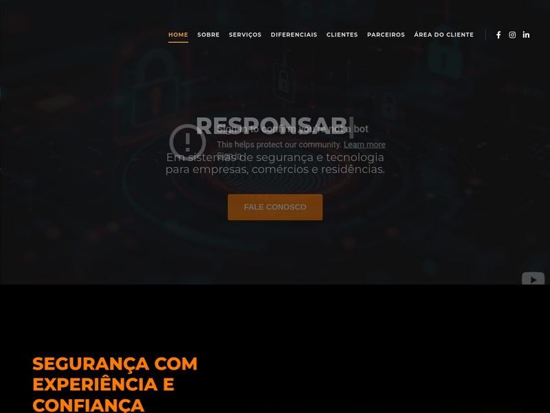 Prévia do site GMA Tecnologia e Segurança