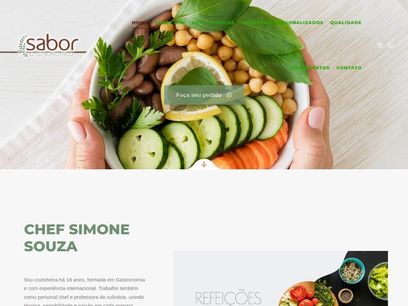 Prévia do site Gastronômico Sabor