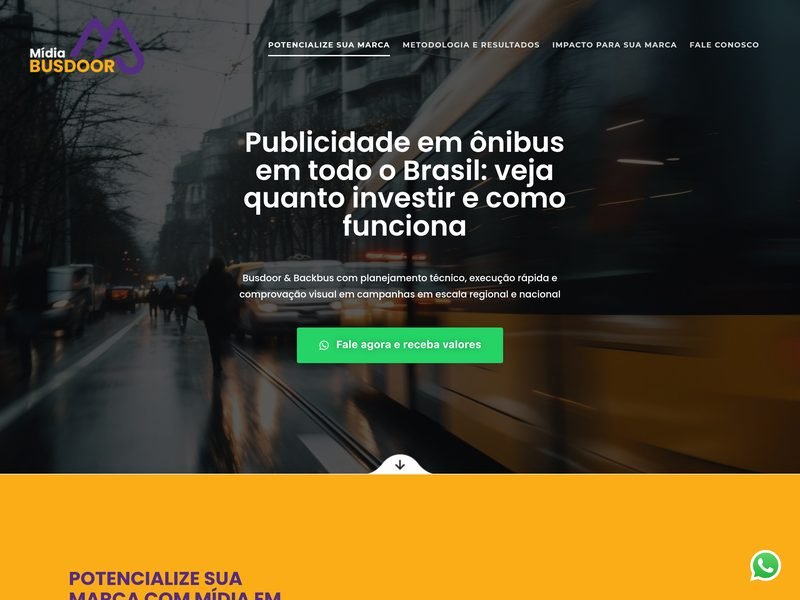 Prévia do site Mídia Busdoor